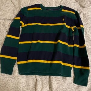 Polo by Ralph Lauren boys Striped Sweater - Green, Navy, and Yellow
